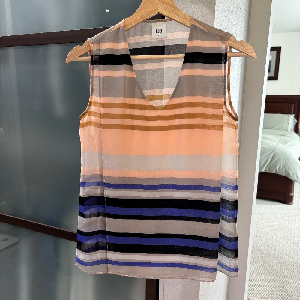 CAbi "Underline" Sheer Blouse - Size XS - Picture 3 of 10